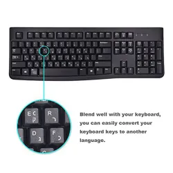 Adesivo de teclado - para laptop de 10 a 17 polegadas - inglês - espanhol - francês - árabe - russo