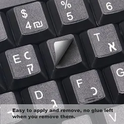 Tastaturklistermærke - til 10 til 17 tommer bærbar computer - Engelsk - Spansk - Fransk - Arabisk - Russisk