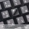 Tastaturklistermærke - til 10 til 17 tommer bærbar computer - Engelsk - Spansk - Fransk - Arabisk - Russisk