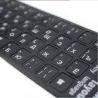 Adesivo de teclado - para laptop de 10 a 17 polegadas - inglês - espanhol - francês - árabe - russo