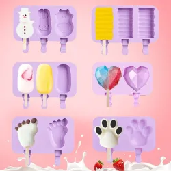 ToolsMolde de silicona para helado - para hacer postres caseros - reutilizable