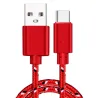 Nailonpunoskaapeli - data / synkronointi / nopea lataus - USB Type C