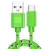 Nylonflätad kabel - data / synk / snabbladdning - USB typ C