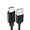 Câble tressé en nylon - données / synchronisation / charge rapide - USB Type C