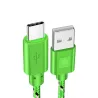 Nylonflätad kabel - data / synk / snabbladdning - USB typ C