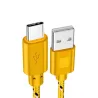 Nylonflätad kabel - data / synk / snabbladdning - USB typ C