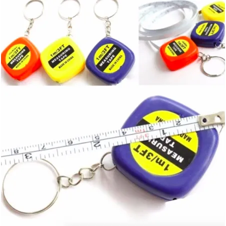 Mini mètre ruban - règle télescopique automatique - avec porte-clés - 1m