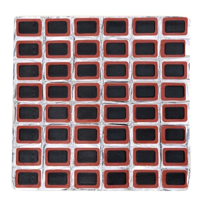 Fahrradreifen-Reparaturaufkleber – quadratisch/rund – 25 mm – 48 Stück