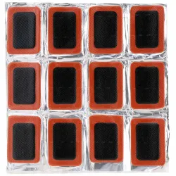 Autocollants de réparation de pneus de vélo - carrés / ronds - 25 mm - 48 pièces