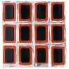 Autocolantes para reparação de pneus de bicicleta - quadrado / redondo - 25mm - 48 peças
