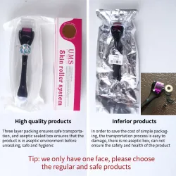 Derma roller - micro needling - titanium nål - til ansigt/hals