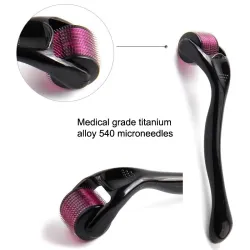 Derma roller - microagulhamento - agulha de titânio - para rosto/pescoço
