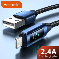 USB hurtigladekabel - for iPhone - med LED-skjerm