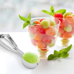Pelle inox - manche ressort - pour glace / purée - 3 pièces