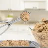 Stainless steel scoop - spring handle - for ice cream / mash potato - 3 piecesCutlery