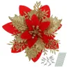 Glitter roses - Christmas tree decoration - 12 piecesChristmas