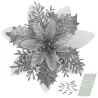 Glitterroser - Juletræspynt - 12 stk