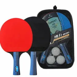 Pöytätennismaila - pitkä kahva - 3 pingispalloa
