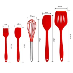 Silikon kjøkkenutstyr - non-stick - 10 stk