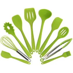 Siliconen keukengerei - non-stick - 10 stuksBestek
