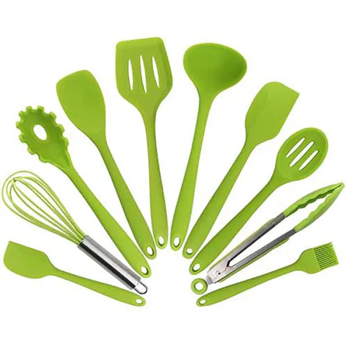 Siliconen keukengerei - non-stick - 10 stuksBestek