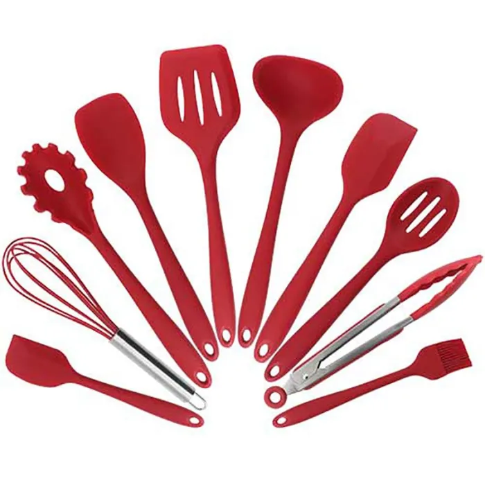 Siliconen keukengerei - non-stick - 10 stuksBestek