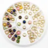 Décoration nail art - roue à rivets / style marin / strass