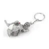 Skeleton sitting on the toilet - rubber keychainKeyrings
