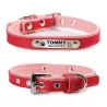 Hunde-/Katzenhalsband – ID-Tag – personalisiert – graviert – Leder