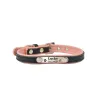 Hunde-/kattehalsbånd - ID Tag - personalisert - gravert - skinn