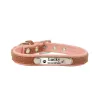 Hunde-/Katzenhalsband – ID-Tag – personalisiert – graviert – Leder