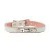 Hunde-/Katzenhalsband – ID-Tag – personalisiert – graviert – Leder