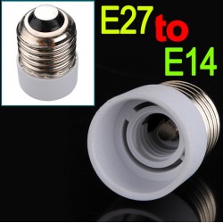 E27 til E14 fitting - pære - lampekonverter