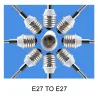 E27 til E27 fitting - fleksibel pæreholder - forlænger - lysadapter