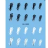 Black / white feathers - nail stickers - nail art - 20 piecesNail stickers