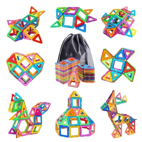 Blocs magnétiques en plastique - jeu de construction - jouet éducatif
