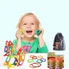 Blocchi di plastica magnetici - set di costruzioni - giocattolo educativo
