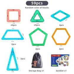 Magnetische plastic blokken - bouwset - educatief speelgoedConstructie