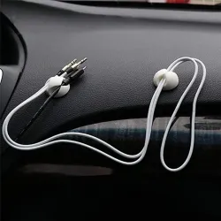 Cable clip winder - organizer - round desk clipCables