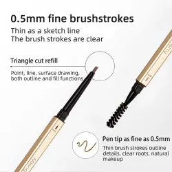 OjosLápiz de cejas de color - doble cabezal con pincel