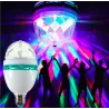 Roterende RGB LED scenelys - pære - lydaktivert - E27