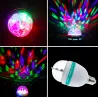 Lampe de scène LED RGB rotative - ampoule - activée par le son - E27