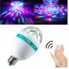 Roterende RGB LED scenelys - pære - lydaktiveret - E27