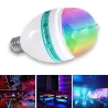 Roterende RGB LED scenelys - pære - lydaktivert - E27