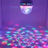 Roterende RGB LED scenelys - pære - lydaktivert - E27