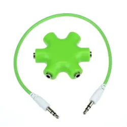 Divisor de áudio com conector de 3,5 mm - 1 a 5
