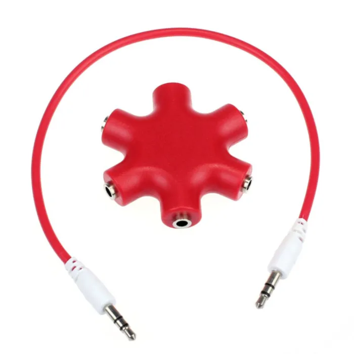 Divisor de áudio com conector de 3,5 mm - 1 a 5