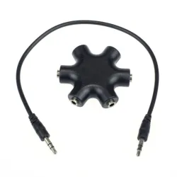 3,5 mm jack audio splitter - 1 til 5