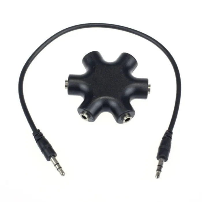 3,5 mm jack audio splitter - 1 til 5