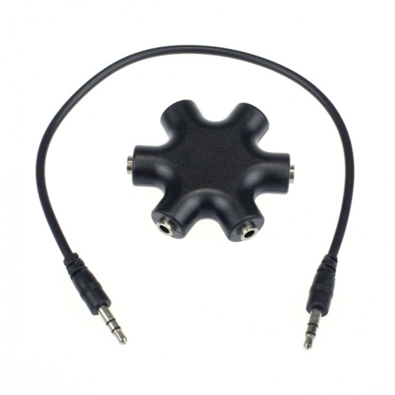 Divisor de áudio com conector de 3,5 mm - 1 a 5